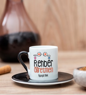 Rehber Öğretmen Siyah Türk Kahvesi Fincanı