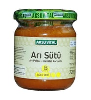 Aksuvital Arı Sütü Polen Bal Karışımı B 7.000 MG Gold Seri 220 Gr