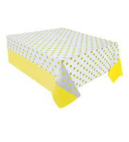 Sarı Puantiyeli Plastik Masa Örtüsü 137x182 cm
