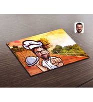 BK Gift Kişiye Özel Erkek Chef Karikatürlü Ahşap Puzzle-15