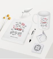 BK Gift Kişiye Özel Dünyanın En İyi Öğretmeni Temalı Beyaz Defter Kalem Kupa Ayna Seti - 7