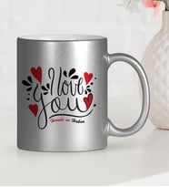 BK Gift Kişiye Özel Seni Seviyorum Gümüş Yaldızlı Kupa Bardak  1