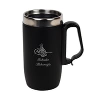 İsme Özel Kulplu Çelik Termos Bardak Siyah 240 ML - Tuğra