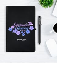 BK Gift Kişiye Özel Öğretmenler Gününüz Kutlu Olsun Siyah Defter Kalem Hediye Seti - 3