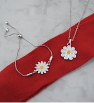 Papatya Kolye Bileklik Set