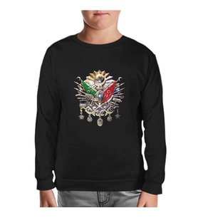 Osmanlı Arması Siyah Çocuk Sweatshirt