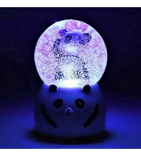 Panda Işıklı Müzikli Kar Küresi