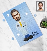 Kişiye Özel Doktor Tasarımlı Karikatür A4 99 Parça Puzzle Bay-2