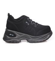 MP 221-305 Dolgu Topuk Siyah Nubuk Kadın Sneakers