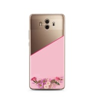 Kesik Çiçek Tasarımlı Süper Şeffaf Silikon Telefon Kılıfı Huawei Mate 10 Pro