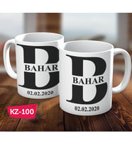Kişiye Özel İsimli Tarih Hediye Kupa Bardak