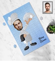 Kişiye Özel Aşçı Tasarımlı Karikatür A3 240 Parça Puzzle Bay-3