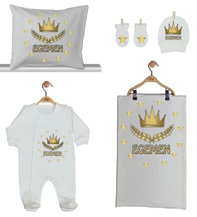 Pia Baby Gl 1920-02 İsme Özel Beşli Tulum Set