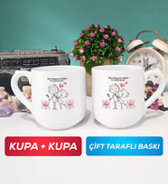 İkili Sen Başıma Gelen En Güzel Şeysin Sevgililer Günü Hediyesi Kupa Bardak Oval