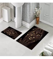 Banyo Halısı Ikili Klozet Takımı Kaymaz Tabanlı (60 xm x 100 cm + 40 cm x 60 cm) 