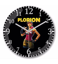 Fortnite Plorıon  Duvar Saati Bombeli Gercek Cam