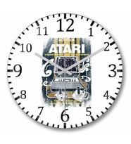 Atari Lover  Game Over  Duvar Saati Bombeli Gercek Cam