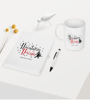 BK Gift Kişiye Özel Hocaların Hocası Temalı Beyaz Defter Kalem Kupa Seti - 2