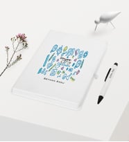 BK Gift Kişiye Özel Dünyanın En İyi Öğretmeni Temalı Beyaz Defter Kalem Hediye Seti - 19