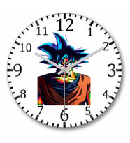 Dragonball Goku  Duvar Saati Bombeli Gercek Cam