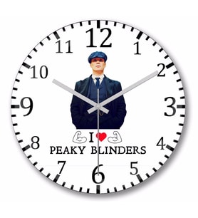 Peaky Blinders 02 Duvar Saati Bombeli Gercek Cam