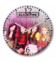 Blackpink  Duvar   Saati Bombeli Gercek Cam