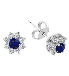 Sirius Safir ve Pırlanta Taşlı Anturaj Küpe 0704E0021