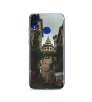 Galata Tasarımlı Süper Şeffaf Silikon Telefon Kılıfı Huawei Honor 8c