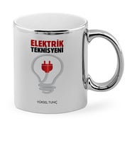 BK Gift Kişiye Özel Mesleki Elektrik Teknisyeni Krom Kupa Bardak  1