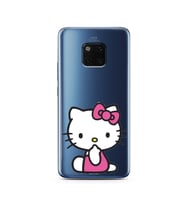 Hello Kity Tasarımlı Süper Şeffaf Silikon Telefon Kılıfı Huawei Mate 20 Pro