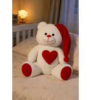 Özgüner Sevgili Uykucu 80 cm Ayıcık (%100 Yerli) (Beyaz)