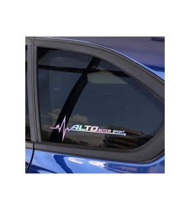 Suzuki Alto Yan Cam Sticker Oto Kapı  20 Cm X 7 Cm Holo-Chroma