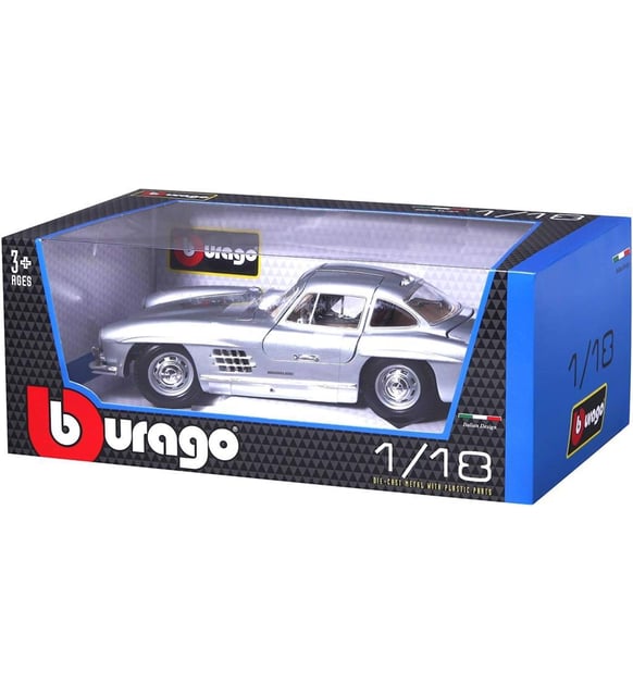 Burago 1:18 Mercedes Benz 300 SL 1954 Gümüş Model Araba