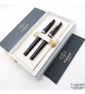 Parker Urban Mat Siyah Dolma Kalem + Roller Kalem Seti  İsme Özel Kalem