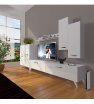 Decoraktiv Eko 6 Slm Std Retro Tv Ünitesi Tv Sehpası (Beyaz)