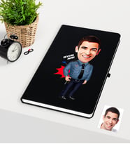 BK Gift Kişiye Özel Bay Polis Karikatürlü Siyah Defter - 3