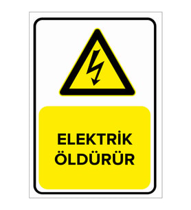 NEW JARGON - Elektrik Öldürür Levhası - Sac Malzeme 50x70cm