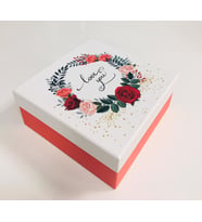 KUTU LOVE YOU KIRMIZI BEYAZ 19CM X 19CM X 8CM (Karışık)