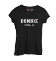 Bonnie and Clyde - Bonnie Siyah Kadın Tshirt