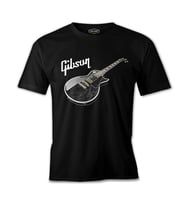 Gitar - Gibson 1 Siyah Erkek Tshirt