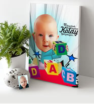 BK Gift Kişiye Özel Bebek Karikatür Kanvas Tablo 30x50cm 4