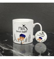 Pilot Kupa Bardak ve Anahtarlık Set 001