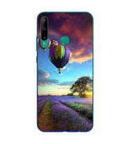 Lavanta Bahçesi Tasarımlı Süper Şeffaf Silikon Telefon Kılıfı Huawei P40 Lite E