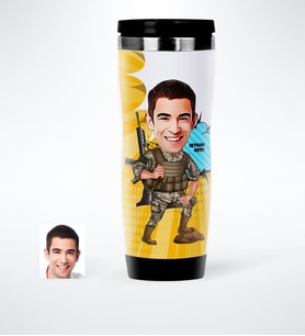 BK Gift Kişiye Özel Bay Uzman Çavuş Karikatürlü Çelik Termos Bardak  1
