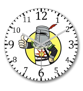 Solaire of Astora Vault Boy Duvar Saati Bombeli Gercek Cam