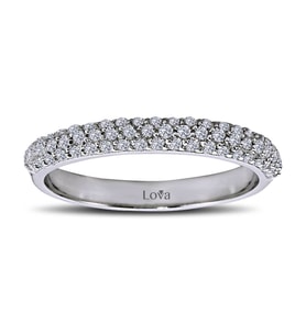 Lova 0,46 Karat Pırlanta Yarımtur Yüzük - 1030156