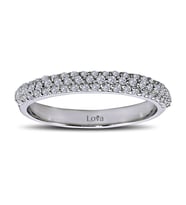 Lova 0,46 Karat Pırlanta Yarımtur Yüzük - 1030156