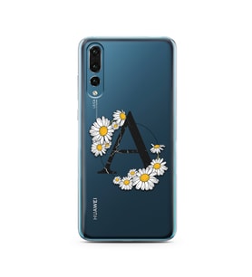Papatya Harf Tasarım Süper Şeffaf Silikon Telefon Kılıfı Huawei P20 Pro   A-Harf