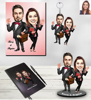 Kişiye Özel Avukat Arkadaş Karikatürlü 5 li Hediye Seti Model-1