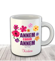 Kişiye Özel Annem Canım Annem Temalı Kupa Bardak  82502
